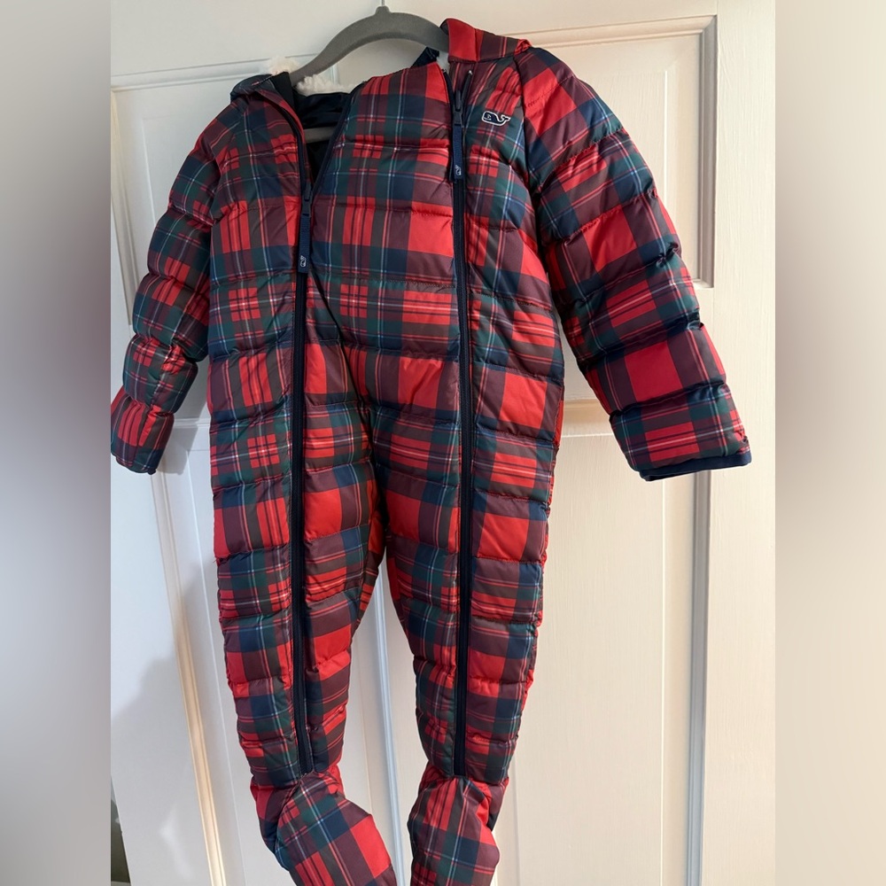 Vineyard Vines Red Plaid snowsuit